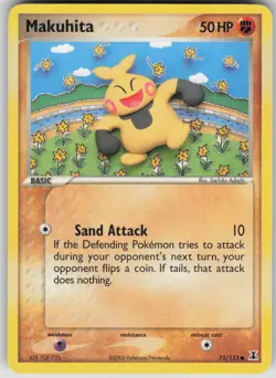 Pokemon TCG Makuhita Common Delta Species 75/113 - Image 1