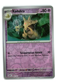 Kadabra 064/165 151 REVERSE HOLO POKEMON TCG NM-LP - Image 1