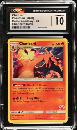 CGC 10 GEM MINT Charizard Pokemon TCG Battle Academy 39/70 - Image 1