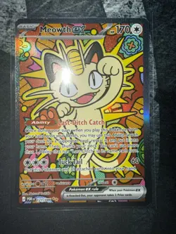 Meowth ex 121/088 Holo Special Illustration Rare Perfect Order Pokemon Near Mint - Image 1