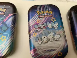 Lot Of 5 EMPTY Pokemon TCG Paldean Fates Mini Tins EMPTY NO PACKS - Image 4