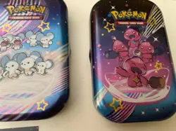 Lot Of 5 EMPTY Pokemon TCG Paldean Fates Mini Tins EMPTY NO PACKS - Image 5