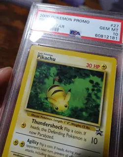Pikachu #27 Promo Black Star PSA 10 Gem Mint Pokemon 2000 Pokemon Card Graded - Image 3