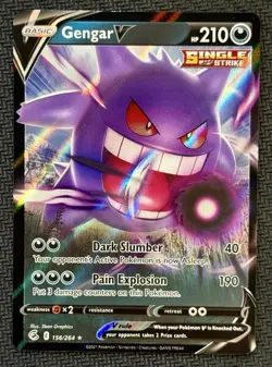 The Pokemon Company Gengar V 156/264 Fusion Strike Ultra Rare Holo English 210 - Image 1