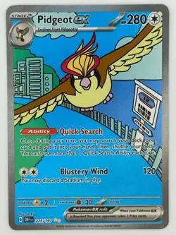 Pidgeot ex 225/197 Special Illustration Rare Obsidian Flames Pokemon Near Mint - Image 1