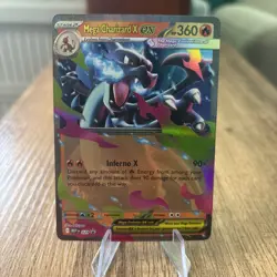 Pokemon Mega Charizard X ex 029 Mega Evolution Holo Black Star Promo Near Mint - Image 1