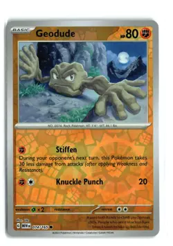 Geodude 074/165 151 REVERSE HOLO POKEMON TCG NM-LP - Image 1