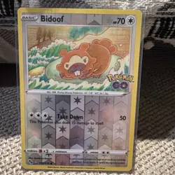 Pokemon Bidoof Ditto 059/078 Pokemon GO Unpeeled NM - Image 1