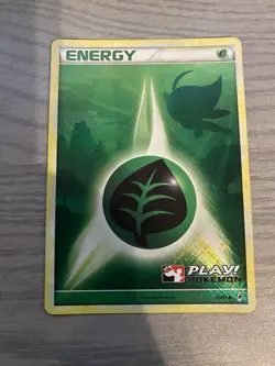 Pokemon Call Of Legends Celebi Grass Energy Play! Stamped Crosshatch Holo NM - Image 1