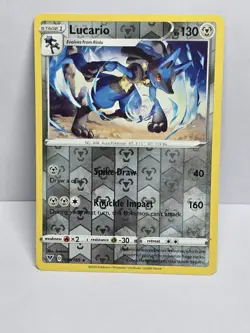 LUCARIO 120/185 RARE VIVID VOLTAGE POKEMON LP REVERSE HOLO - Image 1