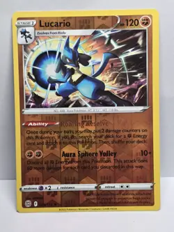 LUCARIO 079/172 Brilliant Stars Holo Rare Reverse Holo Pokemon TCG LP - Image 1