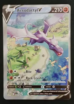 Pokemon TCG Aerodactyl V (Alternate Full Art) 180/196 Swsh11: Lost Origin NM - Image 1