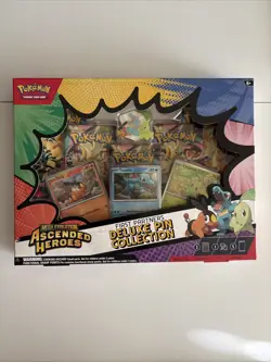 Pokemon Mega Evolution Ascended Heroes Deluxe Pin Collection Box Tepig Totodile… - Image 1
