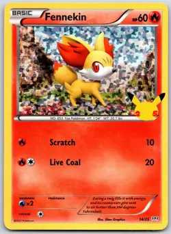 POKEMON MCDONALD'S 25TH ANNIVERSARY PROMOS FENNEKIN 014/025 PROMO HOLO NM - Image 1