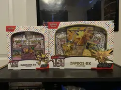 Pokemon TCG Scarlet & Violet 151 Zapdos & Alakazam ex Collection box (LOT OF 2) - Image 1
