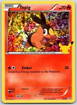 POKEMON MCDONALD'S 25TH ANNIVERSARY PROMOS TEPIG 013/025 PROMO HOLO NM - Image 1
