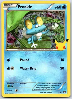 POKEMON MCDONALD'S 25TH ANNIVERSARY PROMOS FROAKIE 022/025 PROMO HOLO NM - Image 1