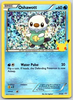 POKEMON MCDONALD'S 25TH ANNIVERSARY PROMOS OSHAWOTT 021/025 PROMO HOLO NM - Image 1
