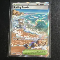 Surfing Beach 114/086 Full Art Ultra Rare Near Mint Chaos Rising Pokemon EN - Image 1