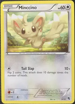 Minccino (#19) 19/30 BW Trainer Kit: Excadrill & Zoroark Regular - Pokemon Card - Image 1