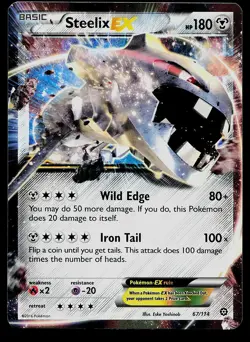 Pokemon Card - Steelix EX Steam Siege 67/114 Holo EX Rare - Image 1