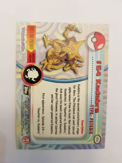 Kadabra #64 NON Holo 1999 Topps BLUE LOGO 1st Set Pokemon Cards NM - Image 2
