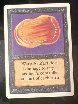 Magic the Gathering MTG Unlimited Warp Artifact NM- (Beta Bob) - Image 1