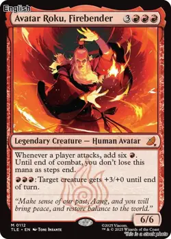 Avatar Roku, Firebender EN [TLE - 112] - NM TCG MTG - Image 1