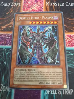 Yugioh Destiny Hero - Plasma CT04-EN003 Secret Rare Limited Moderately Played - Image 1