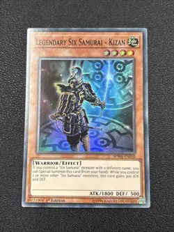 Yugioh Legendary Six Samurai - Kizan SPWA-EN010 Super Rare 1st Ed NM A6 - Image 2