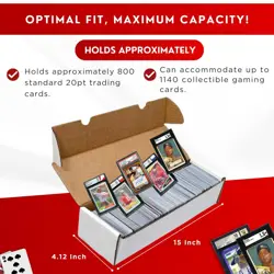 (10) Premium 800 Count Storage Box Trading Card Storage Box Cardboard Perfect . - Image 4