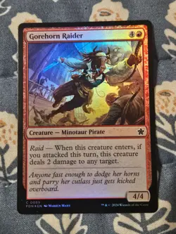 Gorehorn Raider FOIL - Foundations Magic the Gathering MTG - Image 1
