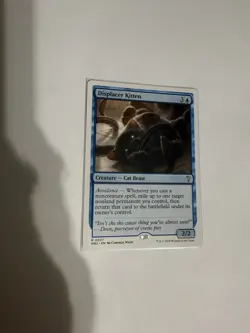Magic The Gathering MTG - Displacer Kitten (White Border) - Mystery Booster 2 - Image 1