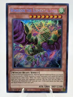 Windrose the Elemental Lord MP14-EN022 - Secret Rare - HOLO 1st Edition YuGiOh! - Image 1
