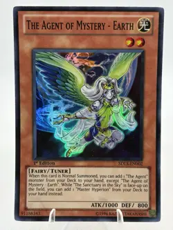 Yugioh The Agent Of Mystery - Earth - SDLS-EN002 Super Rare HOLO 1st Edition - Image 1