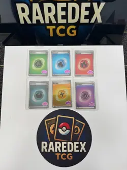 6Pcs IN STOCK Pokemon Chinese Gem Pack 1＆2 All Stamped Energy Cards Combo Set - Image 2
