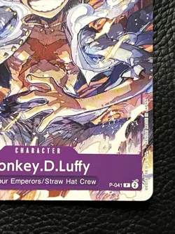 One Piece Monkey.D.Luffy P-041 PURPLE Promo - Image 3