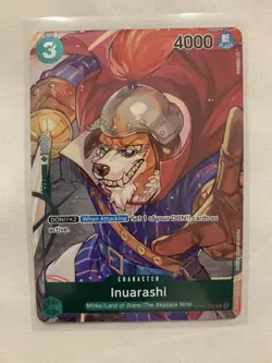 Inuarashi Box Topper OP01-034 Pre Errata One Piece TCG English Blue bottom - Image 1