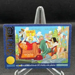 2001 One Piece Visual Adventure #102 Luffy Straw Hat Crew Carddass Bandai Gold - Image 1