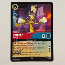 Lumiere 139/204 Disney Lorcana Reign of Jafar Regular Super Rare Card NM - Image 1