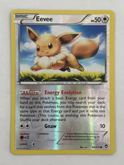 Pokemon Eevee TCG Furious Fists Card 80/111 Reverse Holo NM/LP - Image 1