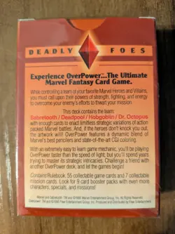Marvel Overpower Card Game starter deck - Deadly Foes - sealed 1995 - Image 2