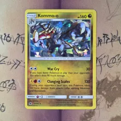 Kommo-o 077/111 Cracked Ice Exclusive Holo NM Pokemon Card English - Image 1