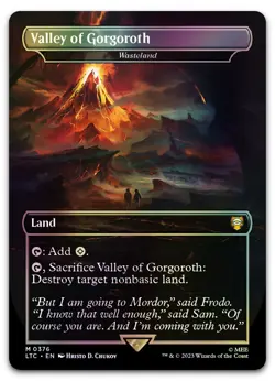 Valley of Gorgoroth - Wasteland #376 (Foil) (LP) Lord of the Rings LTC Magic MTG - Image 1