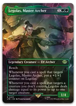 Legolas, Master Archer (Borderless) #435 (Foil) NM Lord of the Rings Magic MTG - Image 1