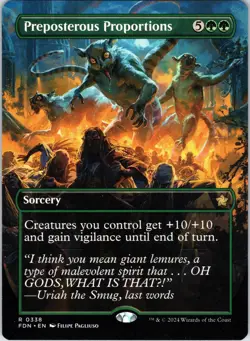 Preposterous Proportions (Borderless) 338 Foundations Magic: The Gathering NM - Image 1