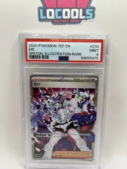 2024 POKEMON TEF EN-TEMPORAL FORCES SPECIAL ILLUSTRATION RARE 210 ERI PSA 9 Mint - Image 1