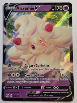 Alcremie V 022/073 Ultra Rare Pokemon Champion's Path NM - Image 1