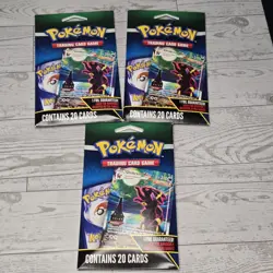Pokemon Trading Card Game Sealed Pack 20 Cards One Foil Three Packs - Image 1