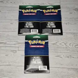 Pokemon Trading Card Game Sealed Pack 20 Cards One Foil Three Packs - Image 2